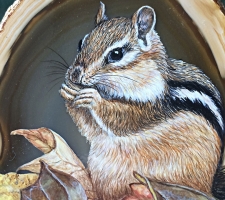 Chipmunk on Brazilian Agate