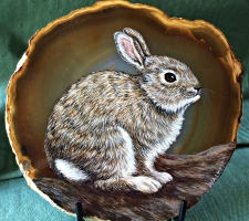 Rabbit on Brazilian Agate